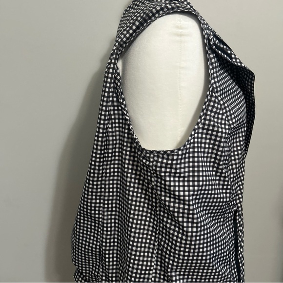 Talbots Black and White Quilted Gingham Vest - Picture 4 of 8